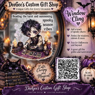 Cute Zombie Boy Tarot Card Reader Halloween