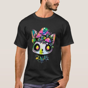 Cute Zombie Cat Psychedelic Trippy Rave T-Shirt