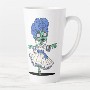 Cute Zombie Cuban Girl Latte Mug