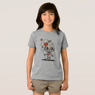 Cute Zombie Friend – Heart-Shaped Ball of Love Tri-Blend Shirt
