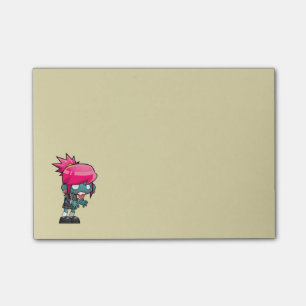 Cute Zombie Girl Illustration Post-it Notes