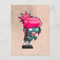 Cute Zombie Girl Illustration