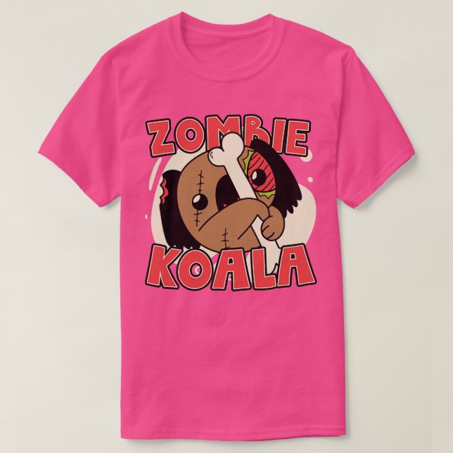 Cute Zombie Koala Funny Halloween Zombie Animals T-Shirt (Design Front)