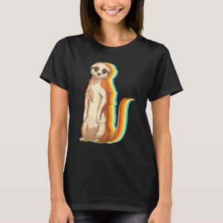 Cute Zoo Animal Africa Safari Meerkat  Retro Meerk T-Shirt