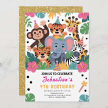 Cute Zoo Animal Kids Party