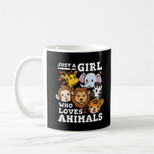 Cute Zoo Animals Elephant & Giraffe Illustration Coffee Mug