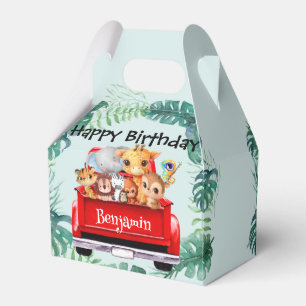 Cute Zoo jungle farm truck boy Birthday party Favour Box