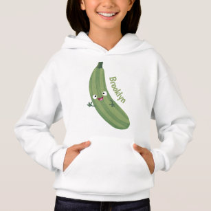 Cute zucchini happy cartoon illustration