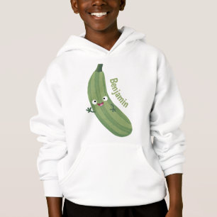 Cute zucchini happy cartoon illustration
