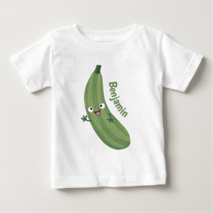 Cute zucchini happy cartoon illustration baby T-Shirt