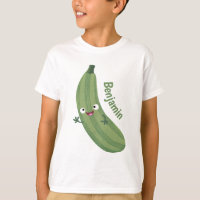 Cute zucchini happy cartoon illustration
