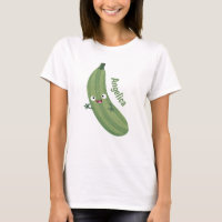 Cute zucchini happy cartoon illustration