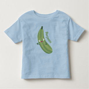 Cute zucchini happy cartoon illustration toddler T-Shirt
