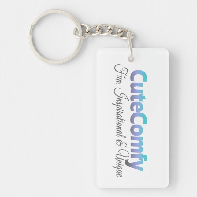 CuteComfy Brand Name Logo Key Ring (Front)