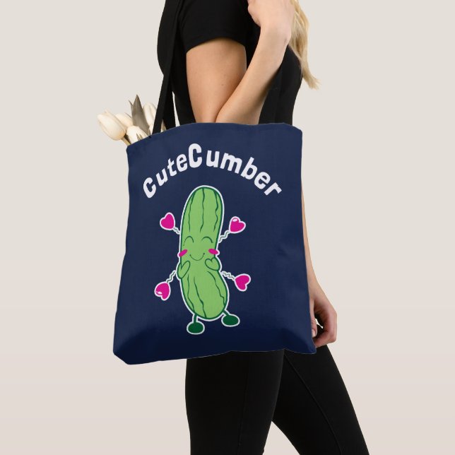 CuteCumber Tote Bag (Close Up)