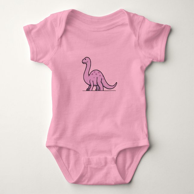 CuteForKids - Brontosaurus Baby Bodysuit (Front)