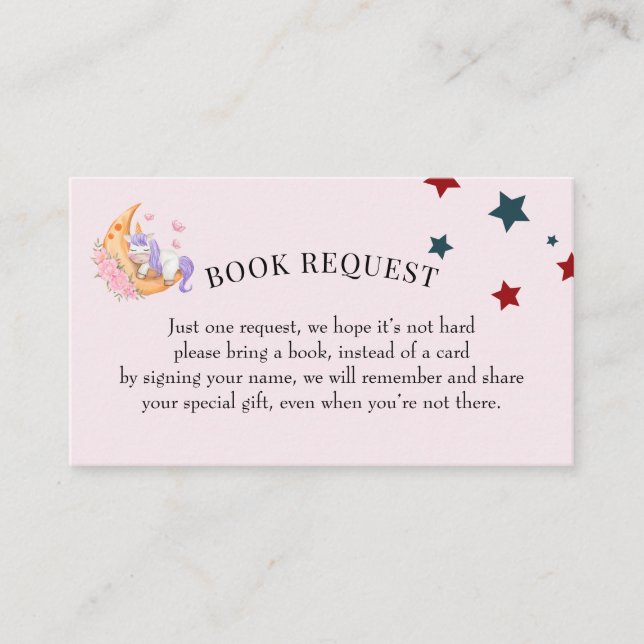 CuteHalloween Baby Shower Book Request Insert Card (Front)