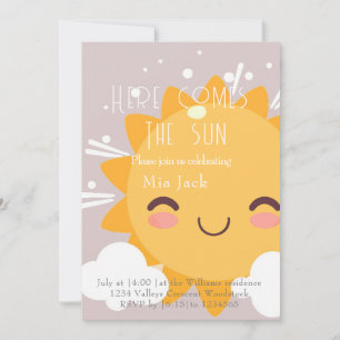 CuteHere comes the sun  Invitation
