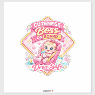 Cuteness On Board – Cute Baby Car Window Sticker  