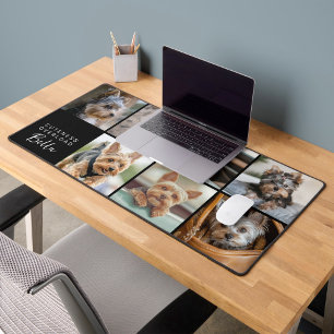 Cuteness Overboard Script Pet Photo Desk Mat