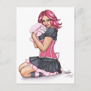 Cuteness Overdose Doll Postcard