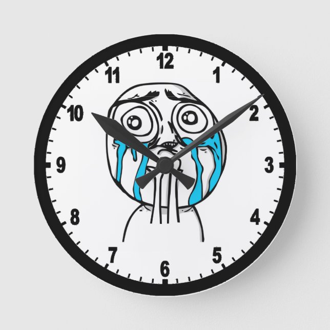 Cuteness Overload Comic Meme Round Clock (Front)
