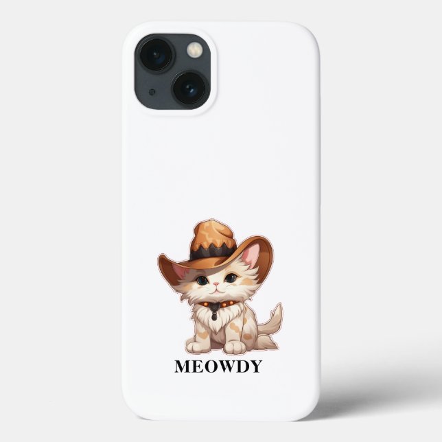 Cuteness Overload Meowdy Western Cat  Case-Mate iPhone Case (Back)