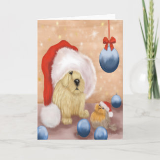 Cuteness Overload- Puppy and Bird - Greeting Card