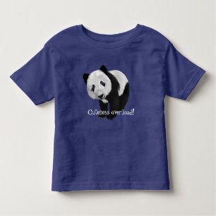 "Cuteness overload!" with sweet panda Toddler T-Shirt