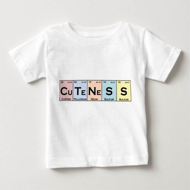 CuTeNeSS periodic elements infant tee (Front)