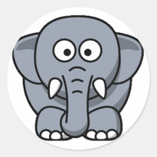 Cuter Elephant Classic Round Sticker
