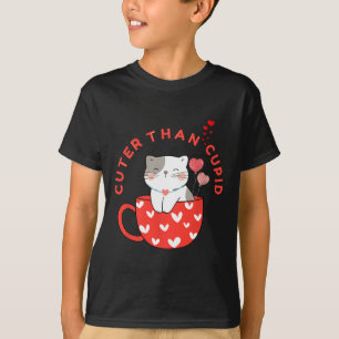 Cuter Than Cupid Kawaii Cat In Mug Fur Mom Kitten  T-Shirt