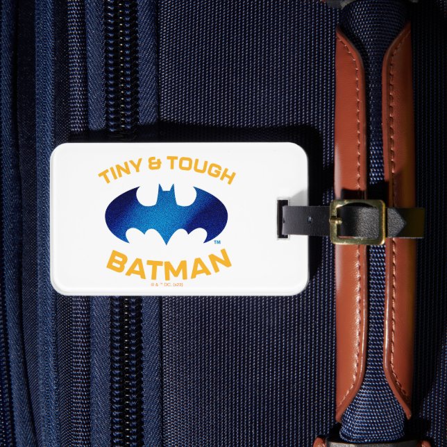 Cuter Than Cute Tiny & Tough Batman Luggage Tag (Front Insitu 4)
