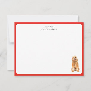 CuteRed Border Golden Doodle Christmas Thank you