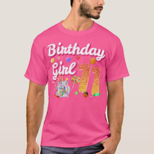 Cutes 11th Birthday Girls Sweet Candy 11 Year Old T-Shirt