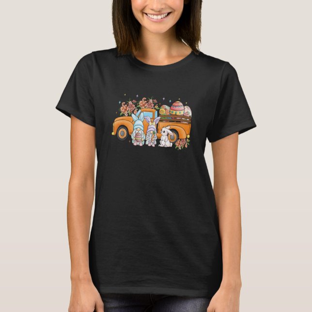 Cutes Rabbit Carrot Truck Easter Bunny Hunt Eggs E T-Shirt (Front)