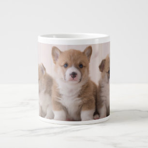 Cutest Baby Animals 3 Baby Corgis Large Coffee Mug