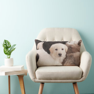 Cutest Baby Animals A Cute Pile of Puppies Lumbar Cushion
