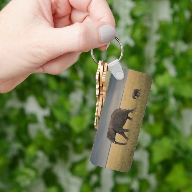 Cutest Baby Animals | African Elephant Family Key Ring (Hand)