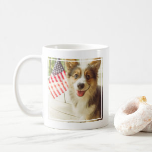 Cutest Baby Animals American Flag Corgi Coffee Mug