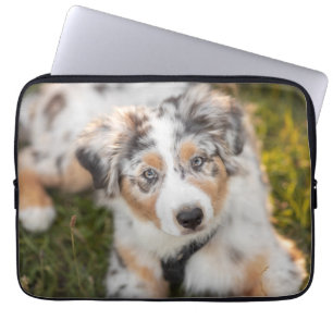 Cutest Baby Animals Australian Shepherd Puppy Laptop Sleeve