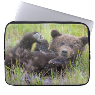 Cutest Baby Animals   Baby Brown Bear Cub Laptop Sleeve
