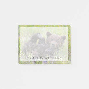 Cutest Baby Animals Baby Brown Bear Cub Post-it Notes
