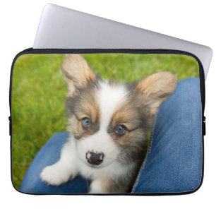 Cutest Baby Animals   Baby Corgi in My Lap Laptop Sleeve