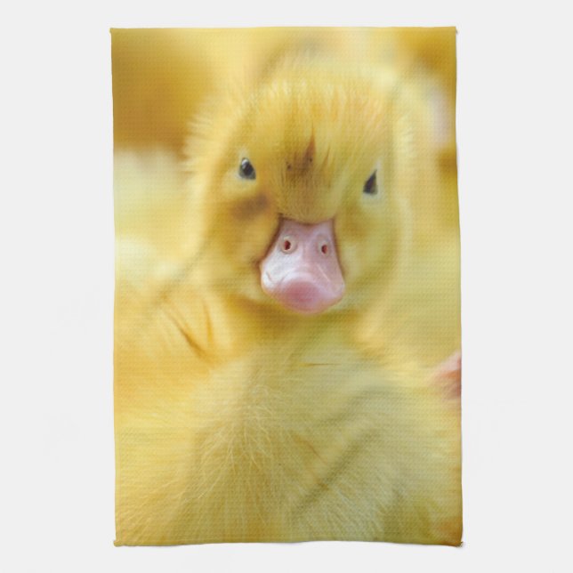 Cutest Baby Animals | Baby Duck Group Tea Towel (Vertical)