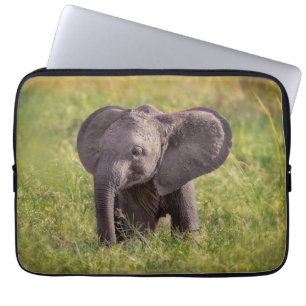 Cutest Baby Animals   Baby Elephant Kenya Africa Laptop Sleeve