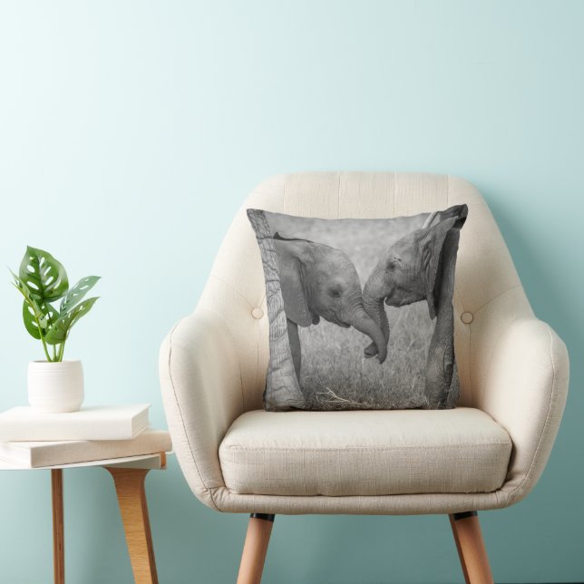 Cutest Baby Animals | Baby Elephants Greeting Cushion (Chair)