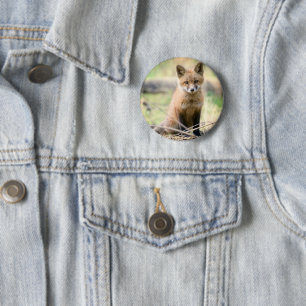 Cutest Baby Animals   Baby Fox 6 Cm Round Badge