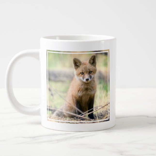 Cutest Baby Animals | Baby Fox Large Coffee Mug (Left)