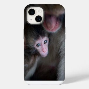 Cutest Baby Animals Baby Macaque Monkey & Mother iPhone 14 Case